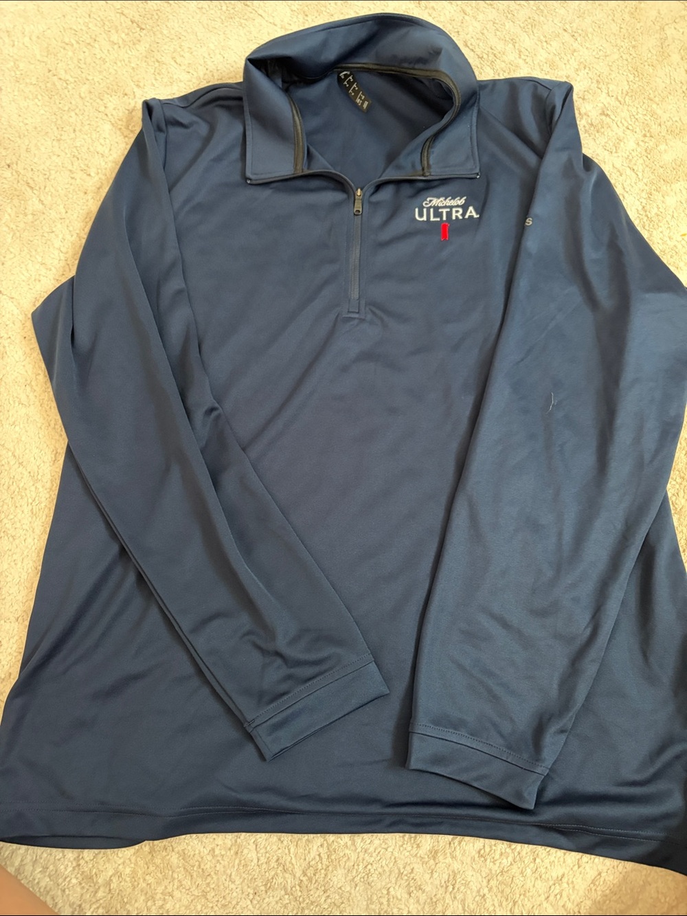 adidas Navy Long Sleeve Pullover with Logo